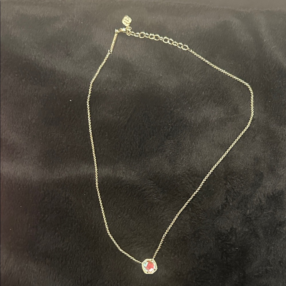 Kendra Scott Gold Necklace with Red Pendant
